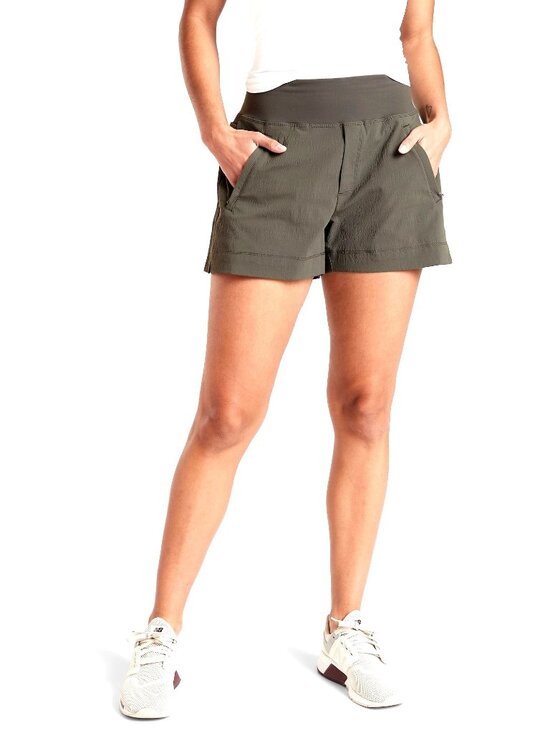 Trekkie North Pants - Trekkie North Hiking Shorts Womens Size 12 Olive Green Ripstop Fabric 4-Pockets